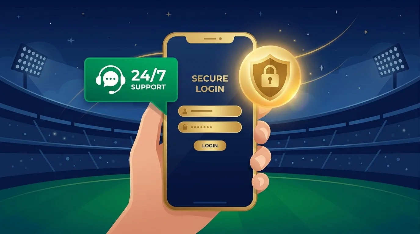 11xplay ID guide with mobile login and support illustration